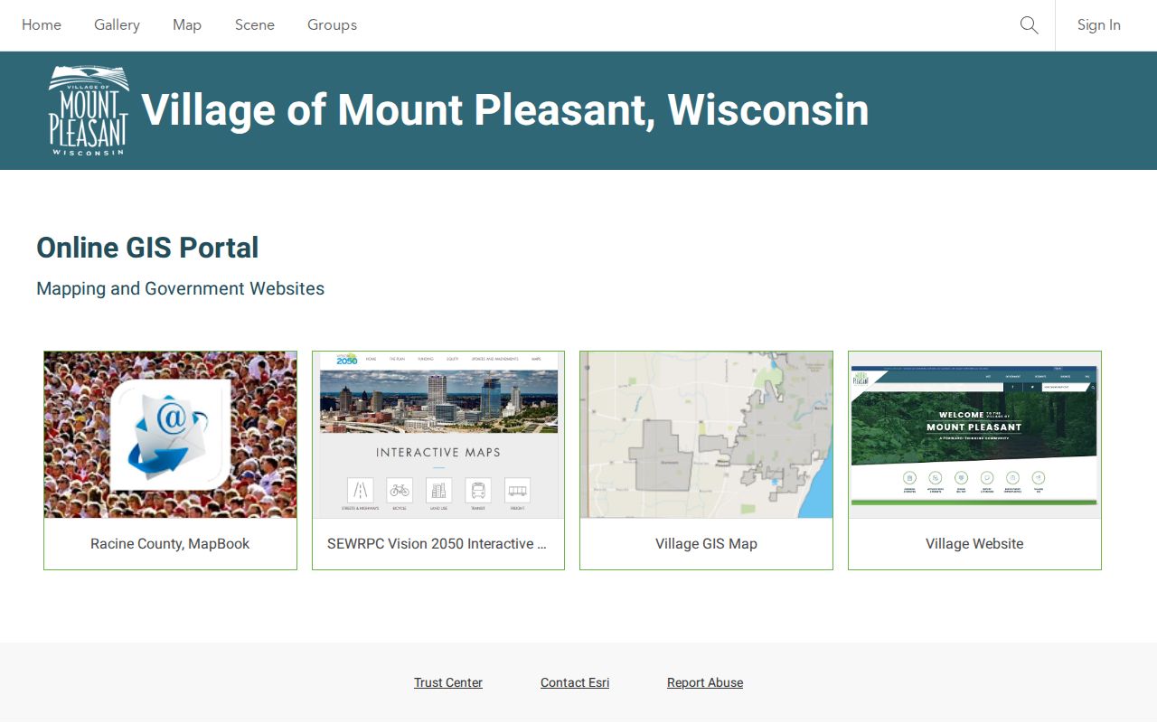 Mount Pleasant ZIP code directory municipal GIS map
